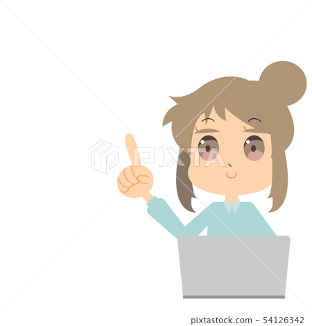筆記本電腦和女人圖 筆記本電腦和女人圖 54126342