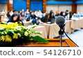 Microphone in the conference room blurred backgrou 54126710