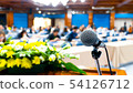 Microphone in the conference room blurred backgrou 54126712