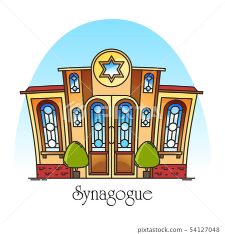 Synagogue building or jewish temple. Synagog 54127048