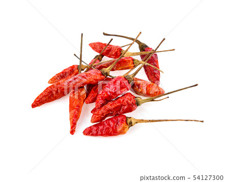 dried chilli isolated on white background dried chilli isolated on white background 54127300