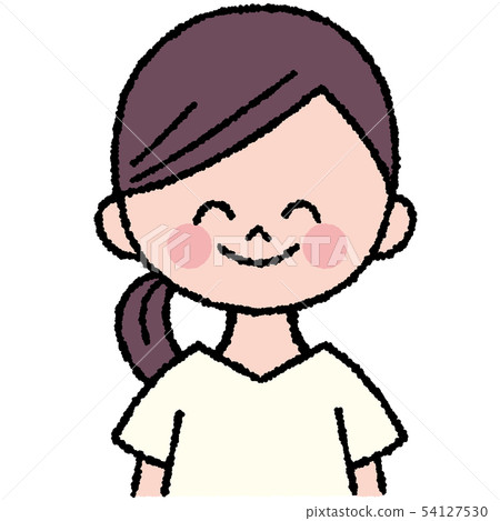 Illustration of a smiling woman smiling 54127530