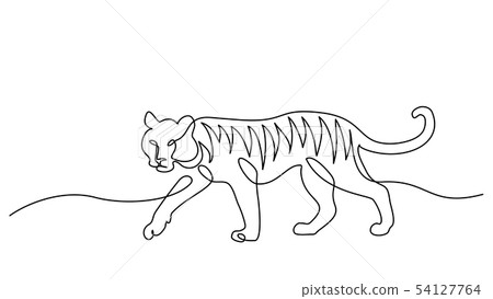 Tiger Line Art Stock Vector by ©koratmember 32748911