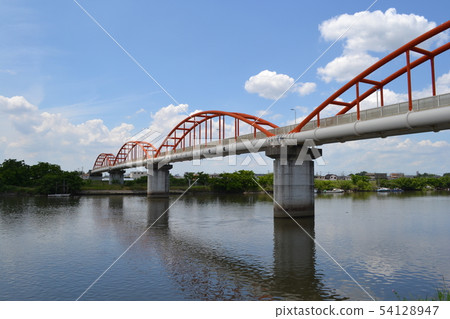 Shin Nakagawa water channel bridge - Stock Photo [54128947] - PIXTA