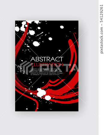 Ink brush stroke background. Japanese style. Ink brush stroke background. Japanese style. 54129261