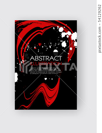 Ink brush stroke background. Japanese style. 54129262