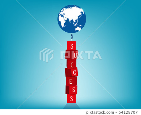 The success businesswoman. Concept business vector 54129707