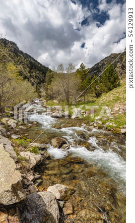 Very nice valley in mountain Pyrenees of Spain 54129913