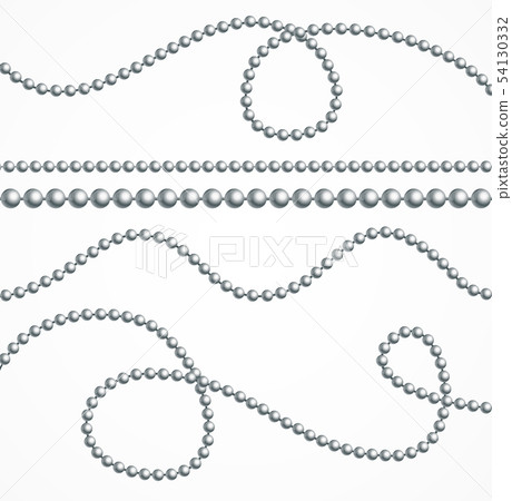 Realistic 3d Detailed Beads Chain Ball. Vector 54130332
