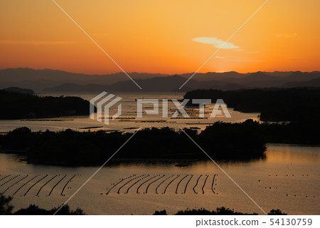 Sunset of Ago Bay, Shima City, Mie Prefecture Sunset of Ago Bay, Shima City, Mie Prefecture 54130759