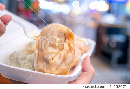 餃子蒸餃子攪打蔬菜市場韓國料理만두街頭小吃餃子餃子 54132071
