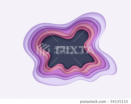Abstract 3d background with papercut shapes. Paper design, vector creative trendy illustration. Abstract 3d background with papercut shapes. Paper design, vector creative trendy illustration. 54135133