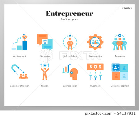 Entrepreneur icons flat pack Entrepreneur icons flat pack 54137931