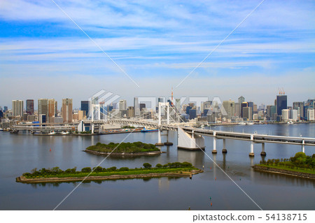 東京彩虹橋和東京都市風景 東京彩虹橋和東京都市風景 54138715