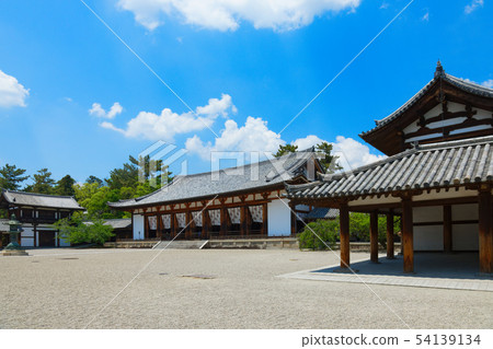 Horyu-ji Temple large lecture hall bell tower 54139134