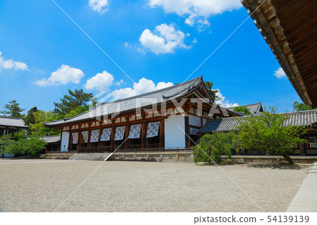 Horyu-ji Temple Great Auditorium Keizo Bell Tower Plum Tree 54139139