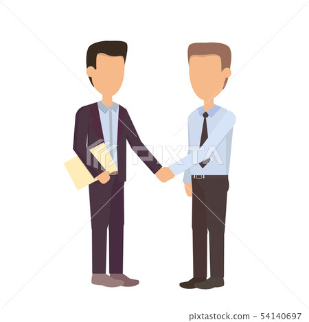 Businessmen in a flat style isolated on white... - Stock Illustration ...