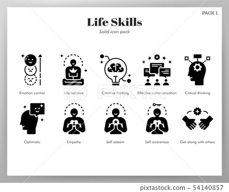 Life skills icons Solid pack Life skills icons Solid pack 54140857