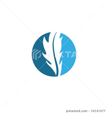 Feather pen write sign logo template app 54141477