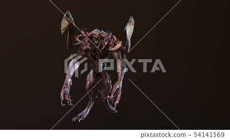 Nuclear post-apocalypse mutant 3d render Nuclear post-apocalypse mutant 3d render 54141569