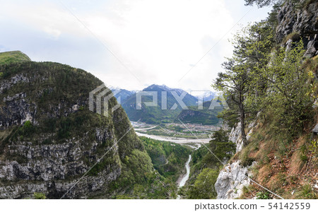 the river in the canyon in area of Villanova 54142559