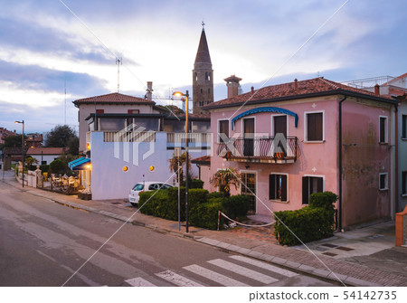 lovely buildings in Caorle in the evening 54142735