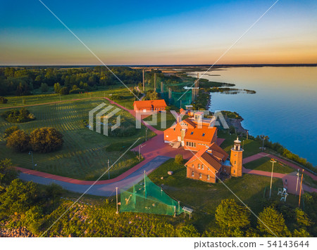 Aerial view of Vente Cape in Lithuania, bird ringing place 54143644
