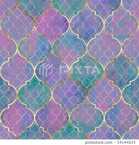 Watercolor abstract geometric seamless pattern. Watercolor abstract geometric seamless pattern. 54144835