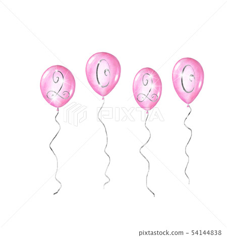 2020 Happy New Year banner. New year sign. 2020 Happy New Year banner. New year sign. 54144838