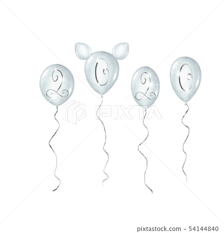 2020 Happy New Year banner. Rat chinese new year 2020 Happy New Year banner. Rat chinese new year 54144840