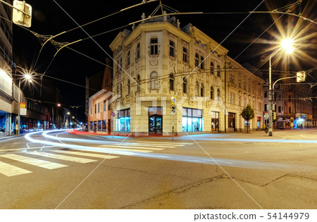The street in Ostrava. Night foto. 54144979
