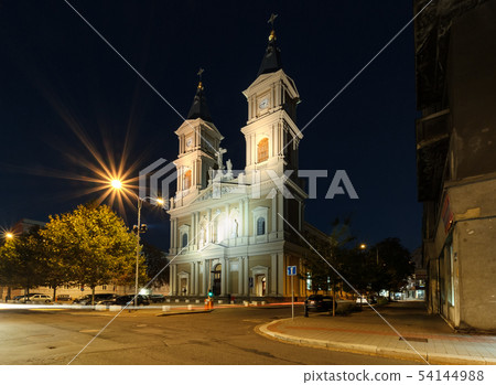 The church in the center of Ostrava. Evening foto. 54144988