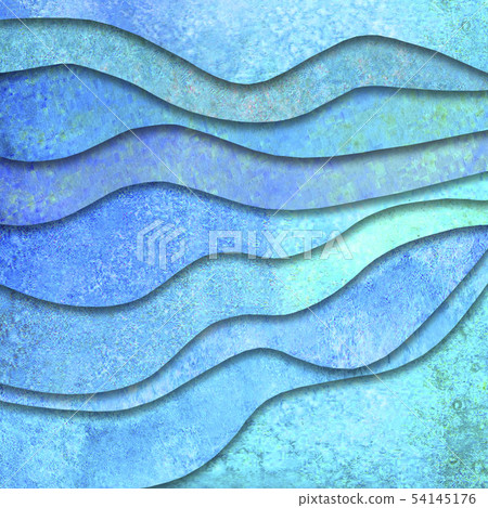 Abstract sea waves shape geometric summer Abstract sea waves shape geometric summer 54145176