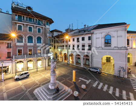 Independence Square in the evening. Treviso Independence Square in the evening. Treviso 54145415