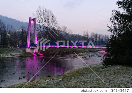 The bridge in Tatras mountains. Poland. The bridge in Tatras mountains. Poland. 54145457