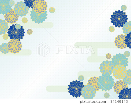 Flower background material Japanese style summer 2 54149143