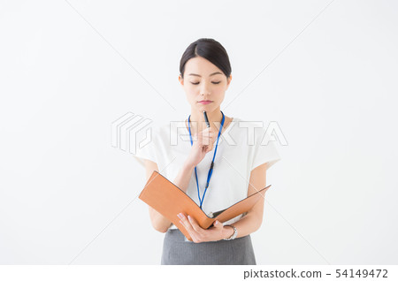 職業女性（白色背景20多歲） 54149472