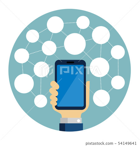 企業圖像模板例證/智能手機技術App網絡 54149641