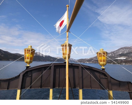 Japanese flag is fluttering Japanese flag is fluttering 54149900