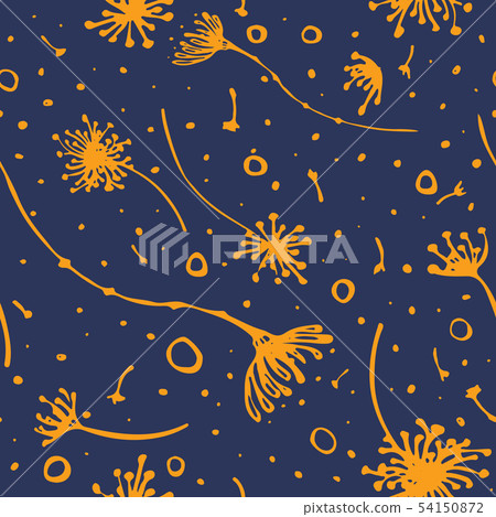botanical seamless pattern hand drawn vector 54150872