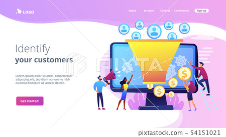Generating new leads concept landing page 54151021