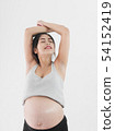 Asian pregnant woman exercise at home, lifestyle 54152419