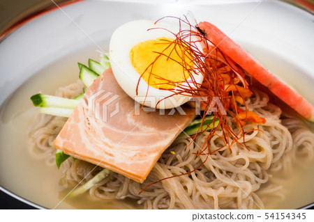 Chilled noodle Korean noodle dishes (naengmyeon) Chilled noodle Korean noodle dishes (naengmyeon) 54154345