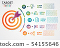 Target infographics 5 steps or options business 54155646