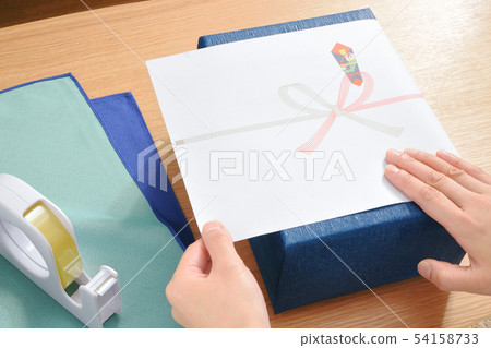 Hand-painted washi paper packaging Wrap-up paper 54158733