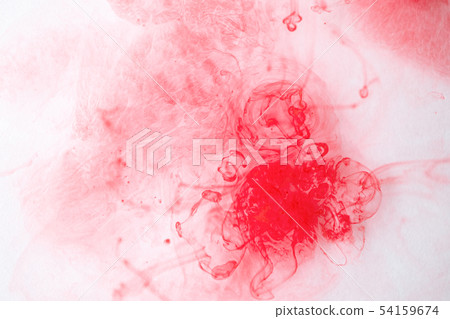 Stain watercolor in water on white Stain watercolor in water on white 54159674