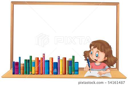 A girl study on note template A girl study on note template 54161487