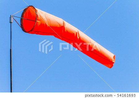 Airfield Weather Wind Sock Blue Sky Flying Airfield Weather Wind Sock Blue Sky Flying 54161693