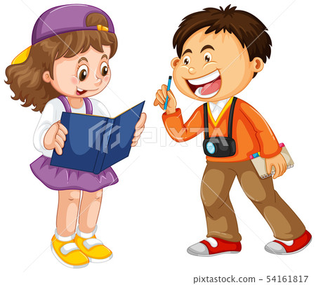 Set of happy children character 54161817