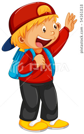 A happy boy character 54161818